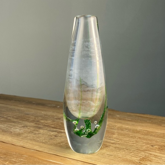 Vicke Lindestrand Seaweed Vase Produced By Kosta Sweden Art Glass Vase - Picture 6 of 11